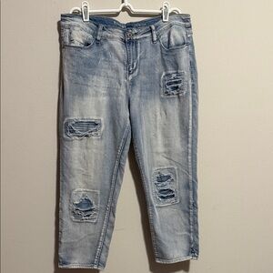 Women’s Hippie Laundry mid rise cropped whitewashed jeans